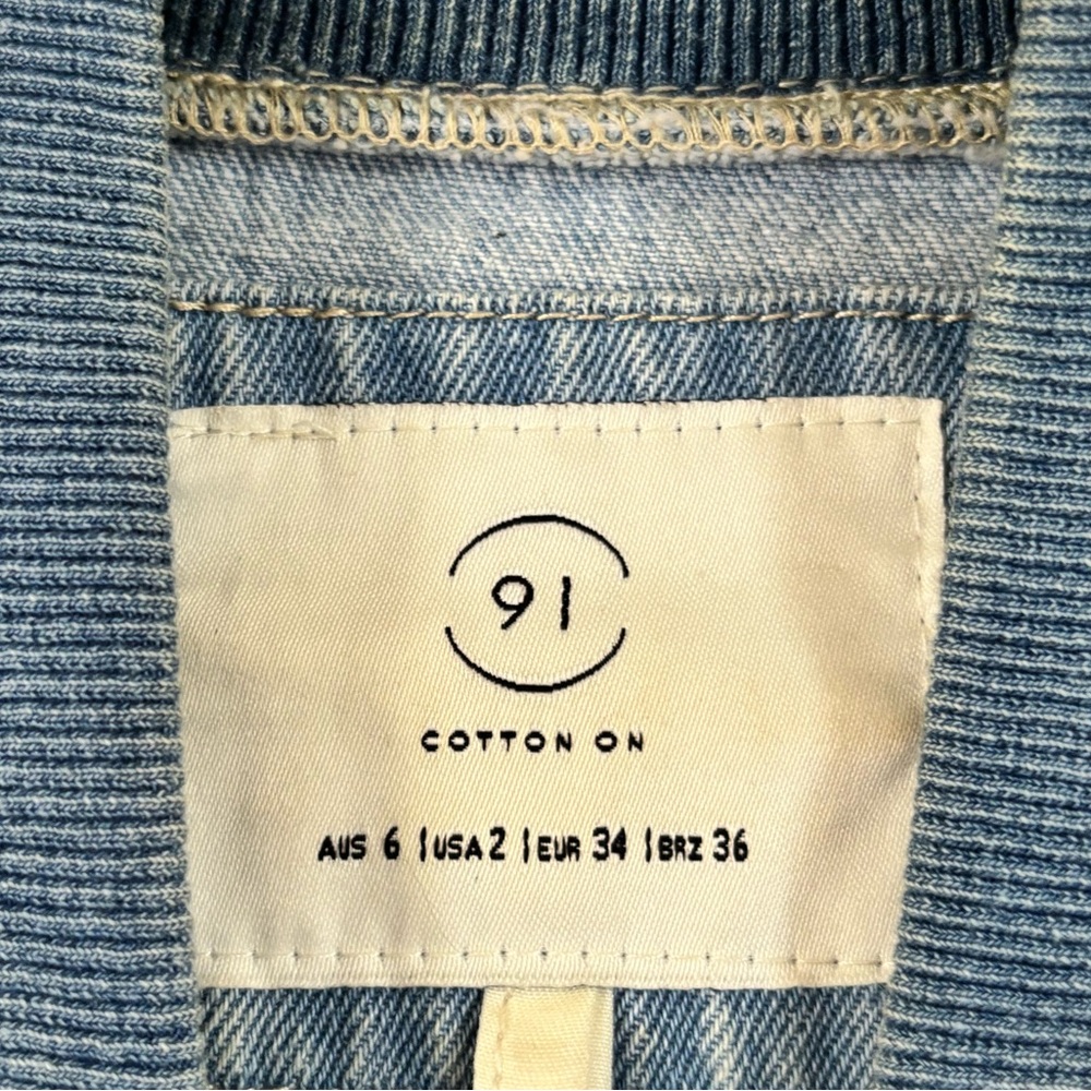 Cotton On Denim Jacket. Size 2 - Picture 3 of 3